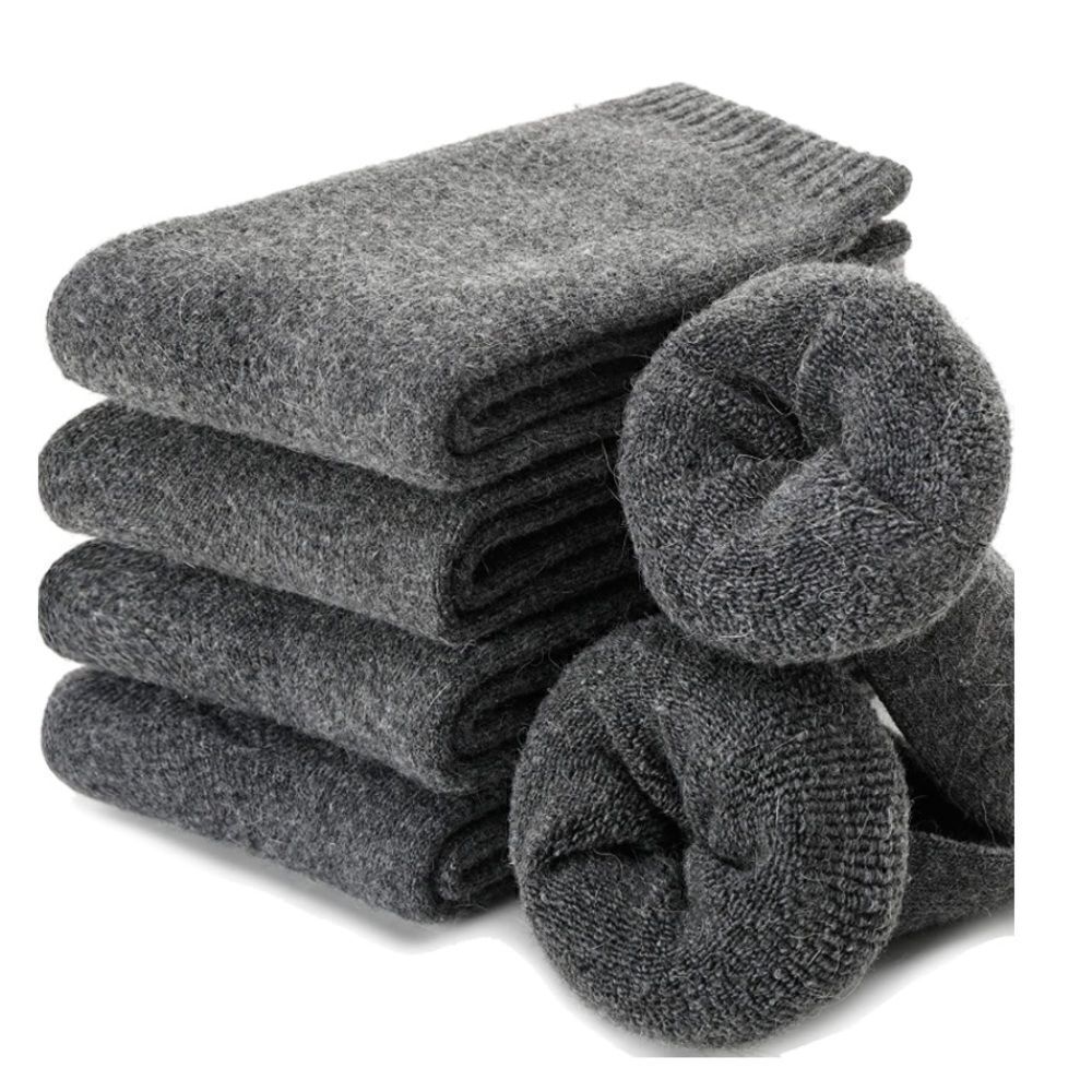 Gray Merino Wool Blend Socks